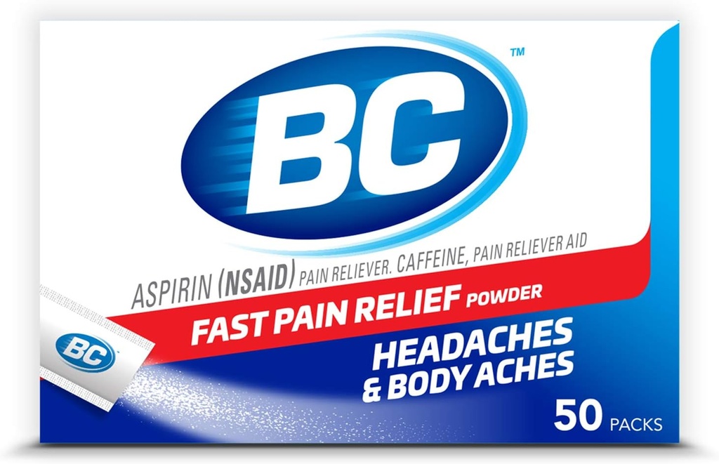 אבקת כאב מהיר (NSAID) & Caffeine | 50 Count (10037103993)