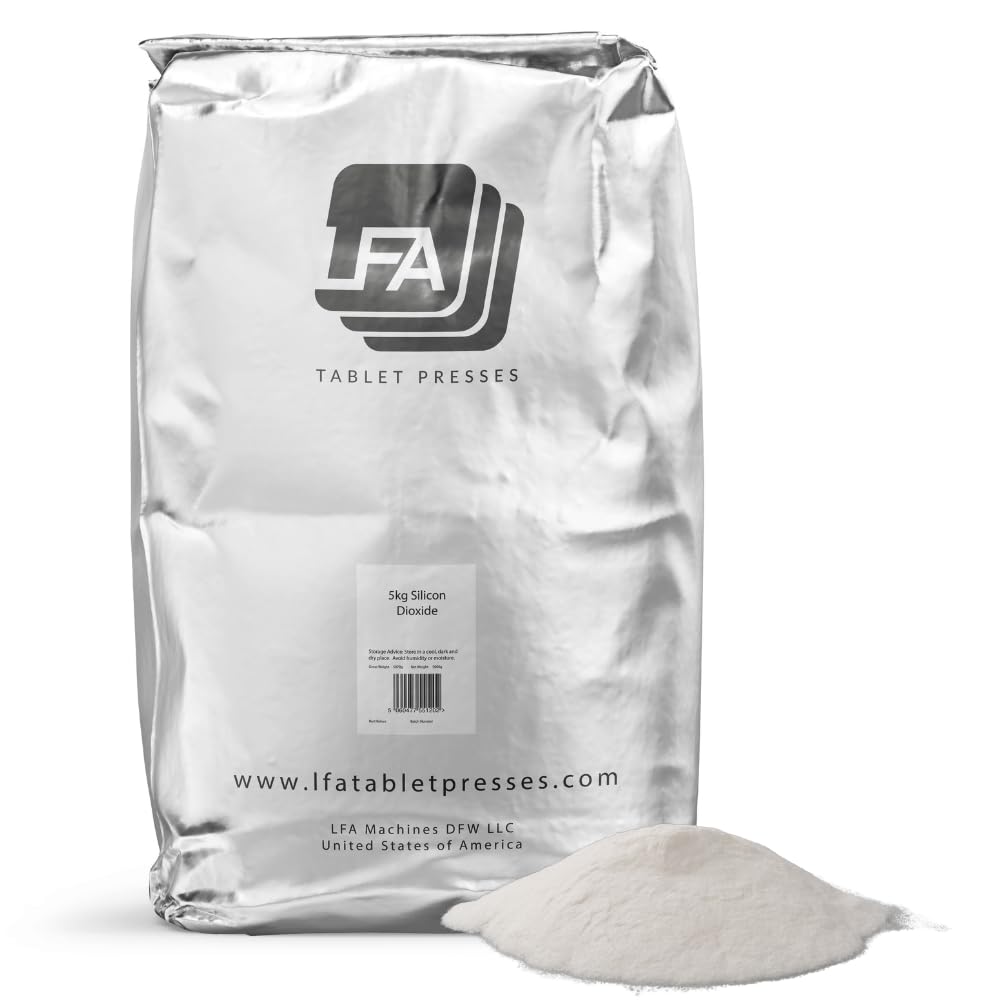 Silicon Dioxide - Anticaking Agent - 5 ק"ג (11 lb) - אבקת מזון כיתה סיליק - Moisture-Absorbing Glidant עבור Tablet Press & קפסולת Filler Pill Mix