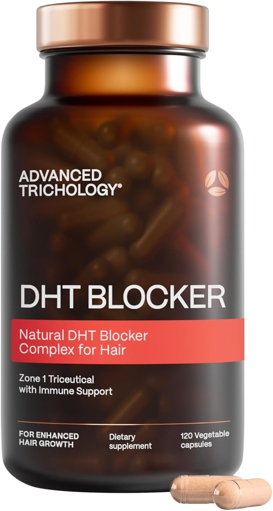 Advanced Trichology DHT Bloer - תוספת צמיחה לשיער עבור גברים ונשים | אישור* על ידי איגוד נשירת שיער אמריקאי - 120 Count (Pack of 1)