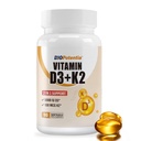 ויטמין D3 K2 (MK7) Softgel תוסף, ויטמין D3 5000 IU & K2 100MCG עם תוסף שמן MCT, תמיכה בשומן, בריאות העצם והשיניים, Gluten-Free, non-GMO.90 Softgels