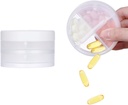 2 Layers Pill Case, KIGI Daily Pill מארגנת עם 8 השוואתיות 1 יום 4 Times Portable Pill Box מארגנת עבור נסיעות (Clear 3.1-2Inch)
