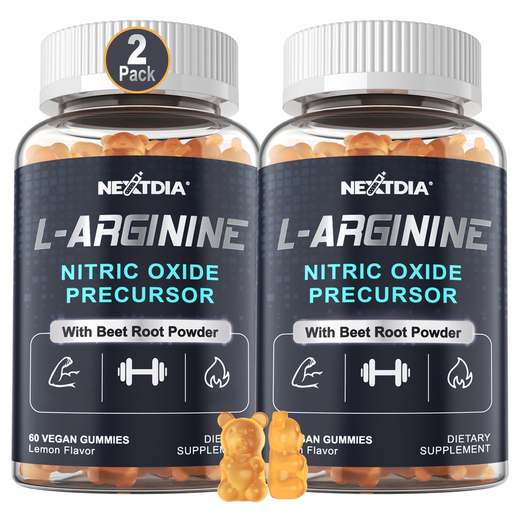 סוכר חינם L Arginine Nitric Oxide חניכיים 1300 מ"ג עבור גברים ונשים עם L Citrulline, Beet Root, B3 | L Arginine L Citrullines | טבעוני, ספירות 120
