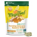 Mega Food Baby & Me Prenatal Morning Diseaseness הקלה, ג'ינג'ר צ'אדס, עם ויטמין B6, Made Without 9 Food Allergens, Honey Rambla Flavor, 30 צ'יפס