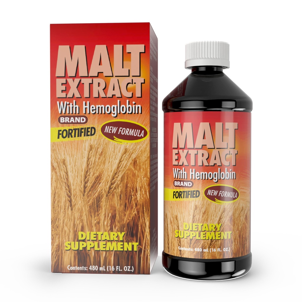 Malt and Hemoglobin Extract - תוספת תזונתית לאנרגיה ו Vitality (16 Fl Oz / Pack של 1)
