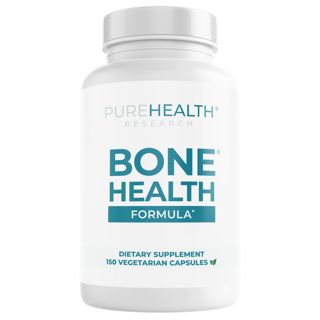 PUREHEALTH RESEARCH בריאות פורמולה Calcium & Magnesium תוסף - עם Iron, Zinc, Copper, ויטמין D, C, K2 & More - Bone & Joints ויטמינים לנשים וגברים, 150 קפסולות