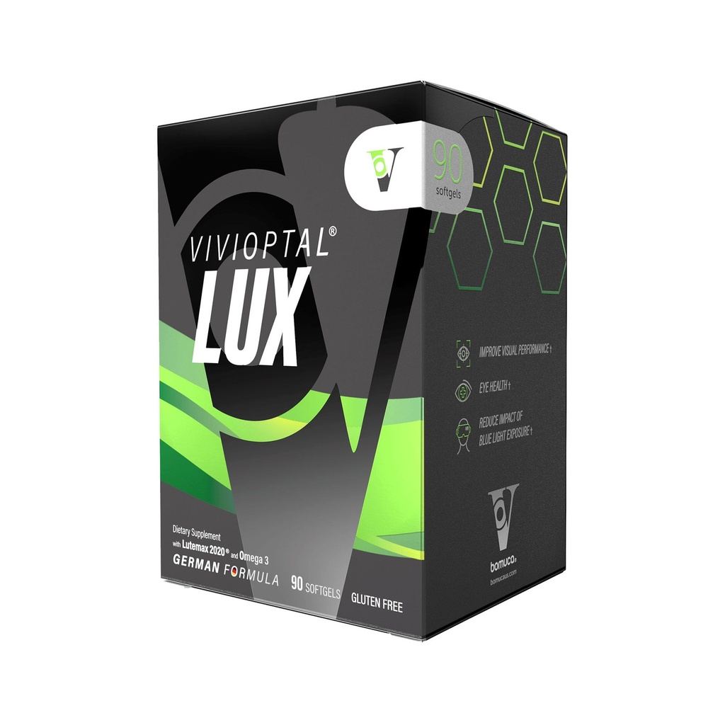 Vivioptal Lux, 90 Softgels, ויטמינים למבוגרים, שיפור ביצועים חזותיים, אומגה 3, Zinc ווויטמין C & E, Multivitamin & Multimineral, Gluten Free, German Formula
