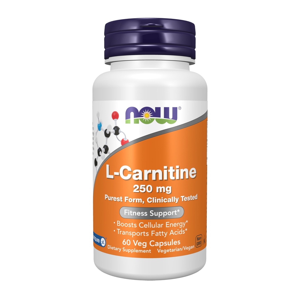עכשיו L-carnitine 250 מ"ג, 60 קפסולות (Pack of 2)