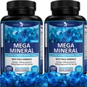 גן פוטנט 2Pack Mega מינרלים תוסף מינרלים שלם עם Calcium Magnesium Zinc Potassium Boron Selenium Chromium & 72 Trace מינרלים ברזל חינם קלוריות -200 גלולות