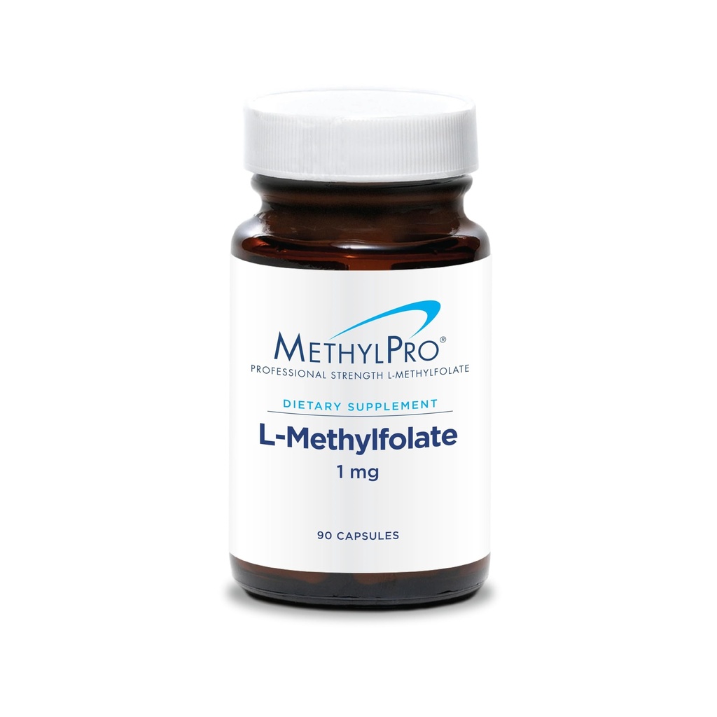 MethylPro L-Methylfolate 1 מ"ג - L Methyl Folate, Methylfolate תוספת לנשים וגברים, methylated ויטמין B9 (5-MTHF) לבריאות המוח, פוקוס ו Calm - 90 קפסולות (Pack of 1)
