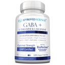 מוסמך מדע GABA+ - לקדם את Calm, לשפר את השינה, Boost Mood - GABA, L-theanine, L-Arginine, B6, BioPerine - High Absorption - 60 קפסולות - טבעוני טבעוני טבעוני