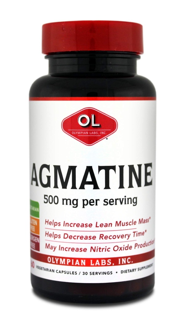 אולימפיה מעבדות Agmatine 500 מ"ג לשרת, 60 קפסולות צמחוניות