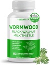 Wormwood Whole Cloves Milk Thistle with Another Herbs - תמיכה בבריאות העיכול, Liver Wellness - Made and Tested בארצות הברית