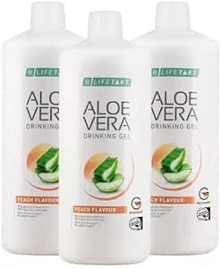 LR Lifetakt Aloe Vera שתיית גל Peach Flavour Health Care Women Men Drink Every Day Natural Treatment Set of 3-1000 מ"ל