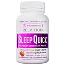להירגעium Sleep Quick Power Melts, Fast Acting Sleep Aid עם 10 מ"ג מלטונין, תוספת דיאטנית חינם סמים, טבעוני, Gluten Free, מיוצר בארה"ב, 100 משרתים, ברי פלאדור