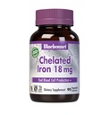 Bluebonnet Nutrition Chelated Iron 18 מ"ג - ברזל ללא עצירות - Soy-Free, Gluten-Free, non-GMO, מוסמך כשר, ללא חלב, טבעוני - 90 קפסולות ירקות, 90 משרתים