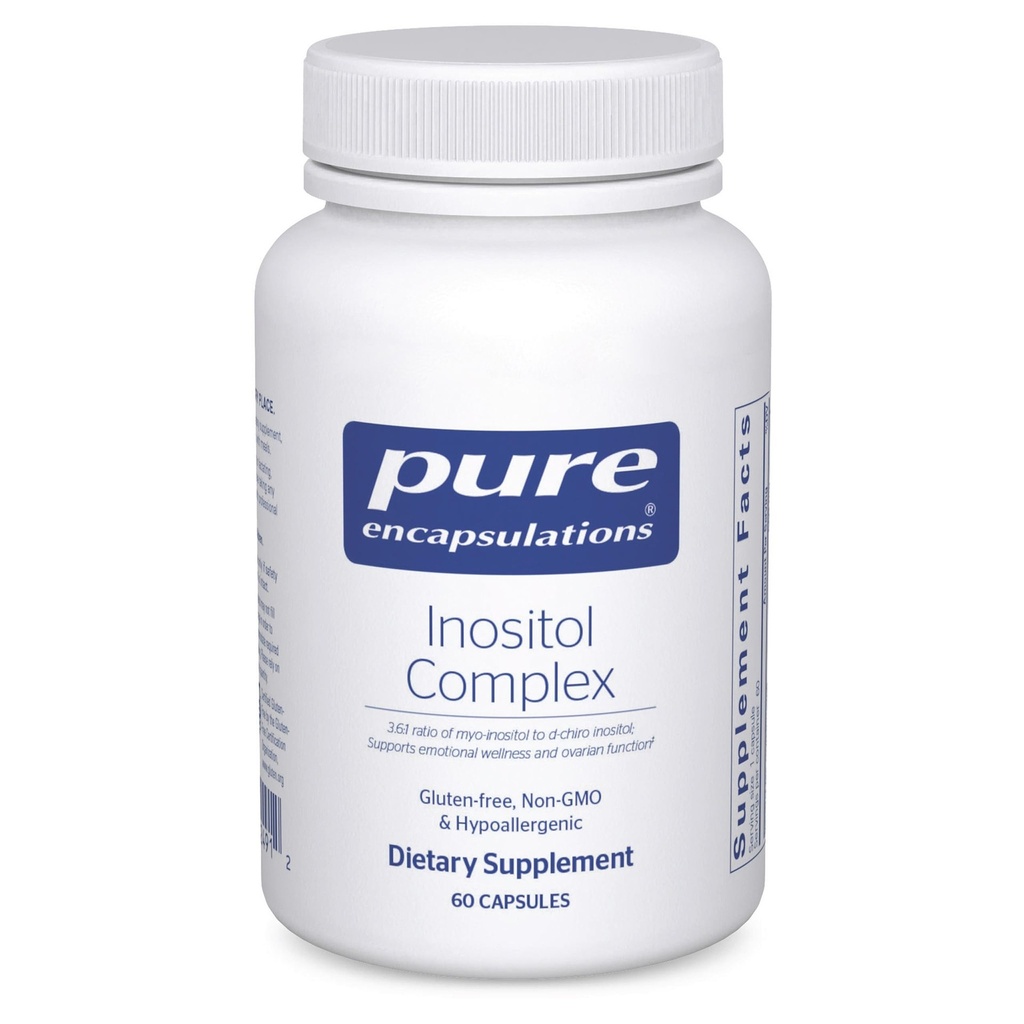 תכונות טהורות של Inositol Complex | תוספת לתמיכה באנרגיה, מטבוליזם בריא ותפקוד Ovarian function* | 60 קפסולות