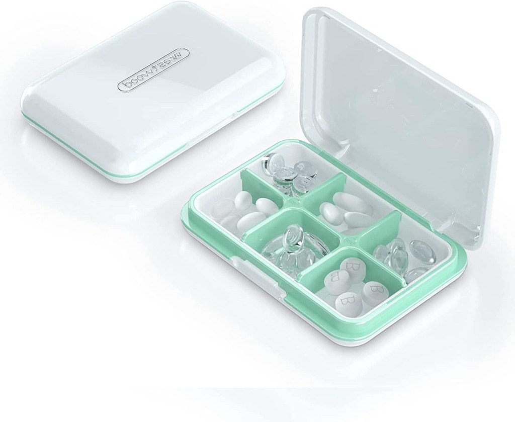 Daily Pill Organer, Pill Box for Purse - Dtouayz Travel Pill Case, תוסף ויטמין ותרופה Dispenser Waterהוכחה 6 השוואת תרופות הולדר, שבועי גלולות גדולות מכילות