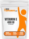 BulkSupplements.com ויטמין E 400 IU אבקת - כמו D-Alpha Tocopherol, תוספי תזונה - Gluten Free, 500 מ"ג לשרת, 100g (3.5 oz) (Pack of 1)