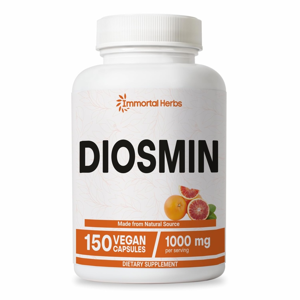 Pure Diosmin 1000 מ"ג מורכב פורמולה, 150 קפסולות, Citrus Bioflavonoids עשירי פירות לחלץ, 100% צמחוני, non-GMO & Gluten Free Diosmin
