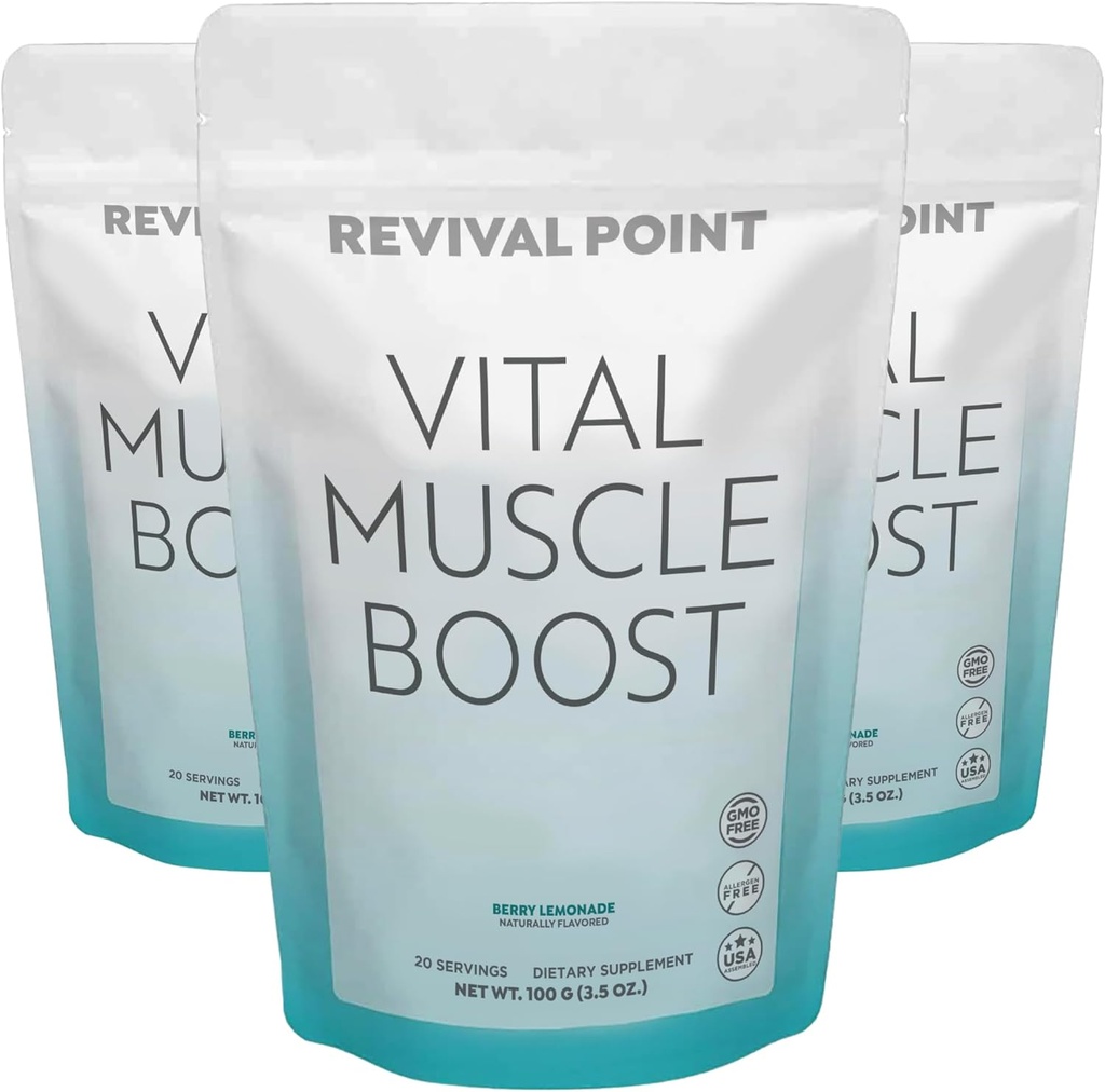 הורמון Vital Boost- Premium MyHMB ו- ויטמין D3 עבור מבוגרים - אבקת HMB פטנט 3000 מ"ג עבור שרירים בריאים, אנרגיה ו- Vibrant Active Life- תומך בחלבון Synthesis & Power