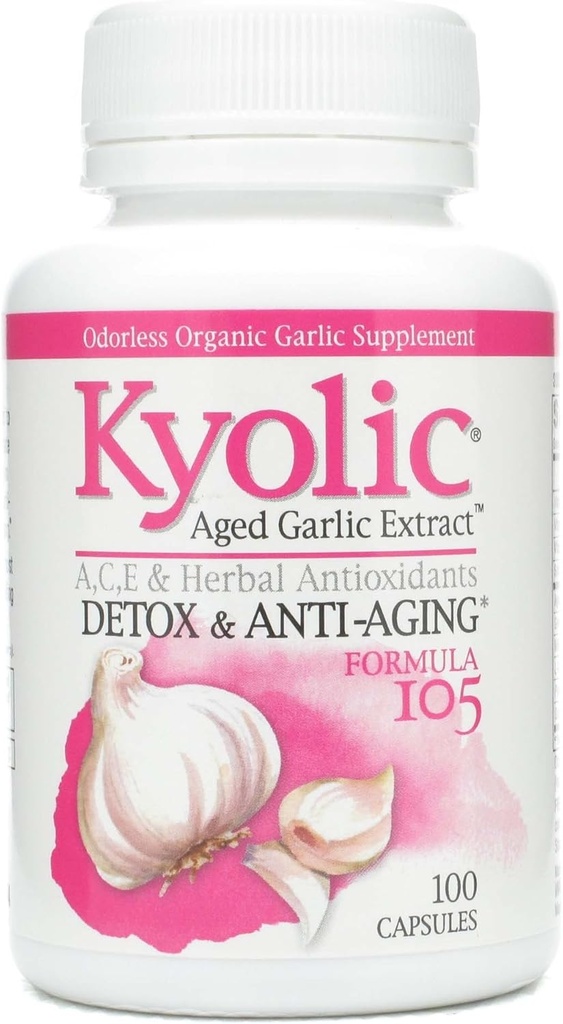 המונחים: Kyolic formula 105 Garlic Extract A ו E Selenium 100 קפסולות