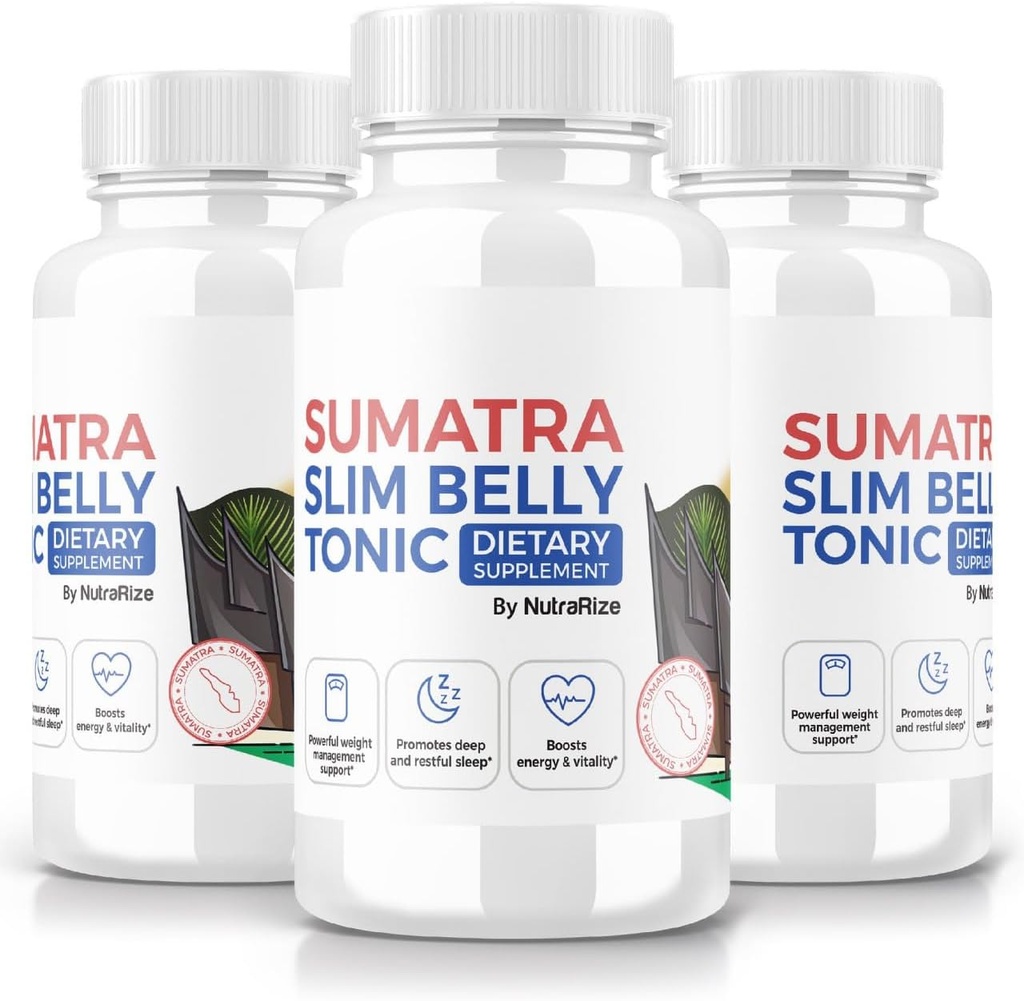 (3 Pack) Sumatra Slim Belly Tonic, Sumatra Slim Belly Tonic Dietary תוסף עבור אובדן משקל מתקדם, כוח מקסימלי All-Natural Pill to Target Belly Fat, Sumatra SlimBelly Reviews (180 קפסולות)