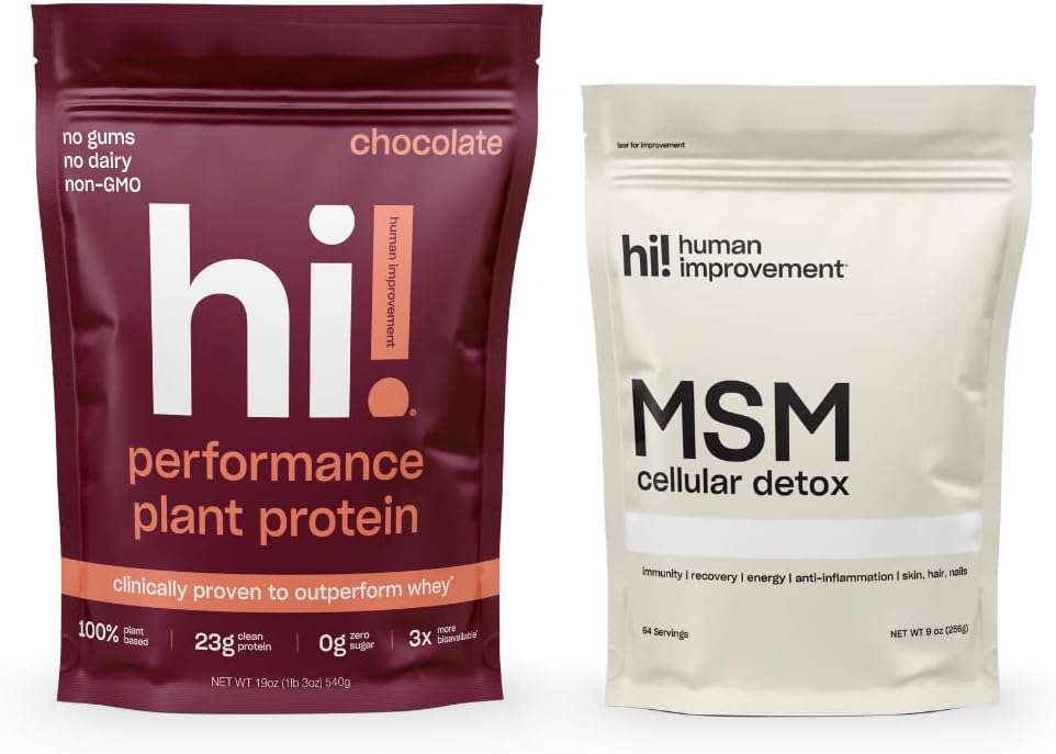 חלבון ביצועים משופרים של שוקולד ו- MSM cell Detox Bundle