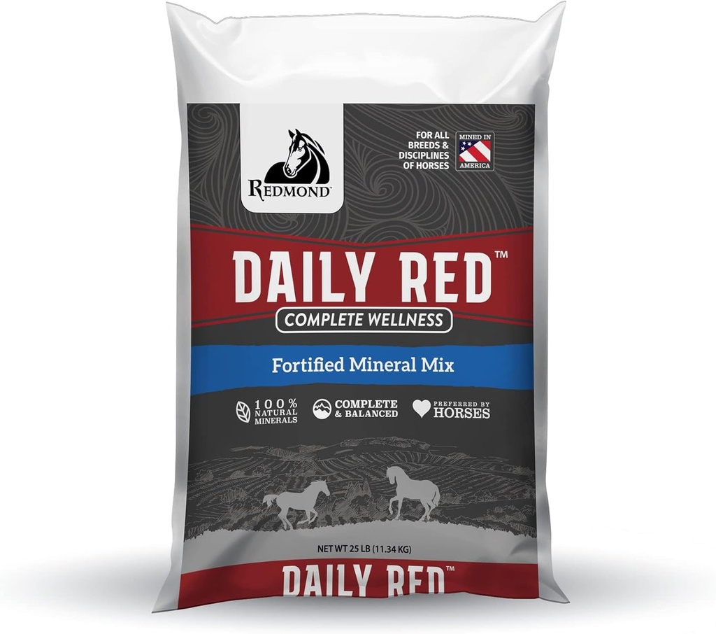 Daily Red Complete Wellness, Fortified מינרלים Mix תוסף עבור סוסים, 25lb Refill Bag