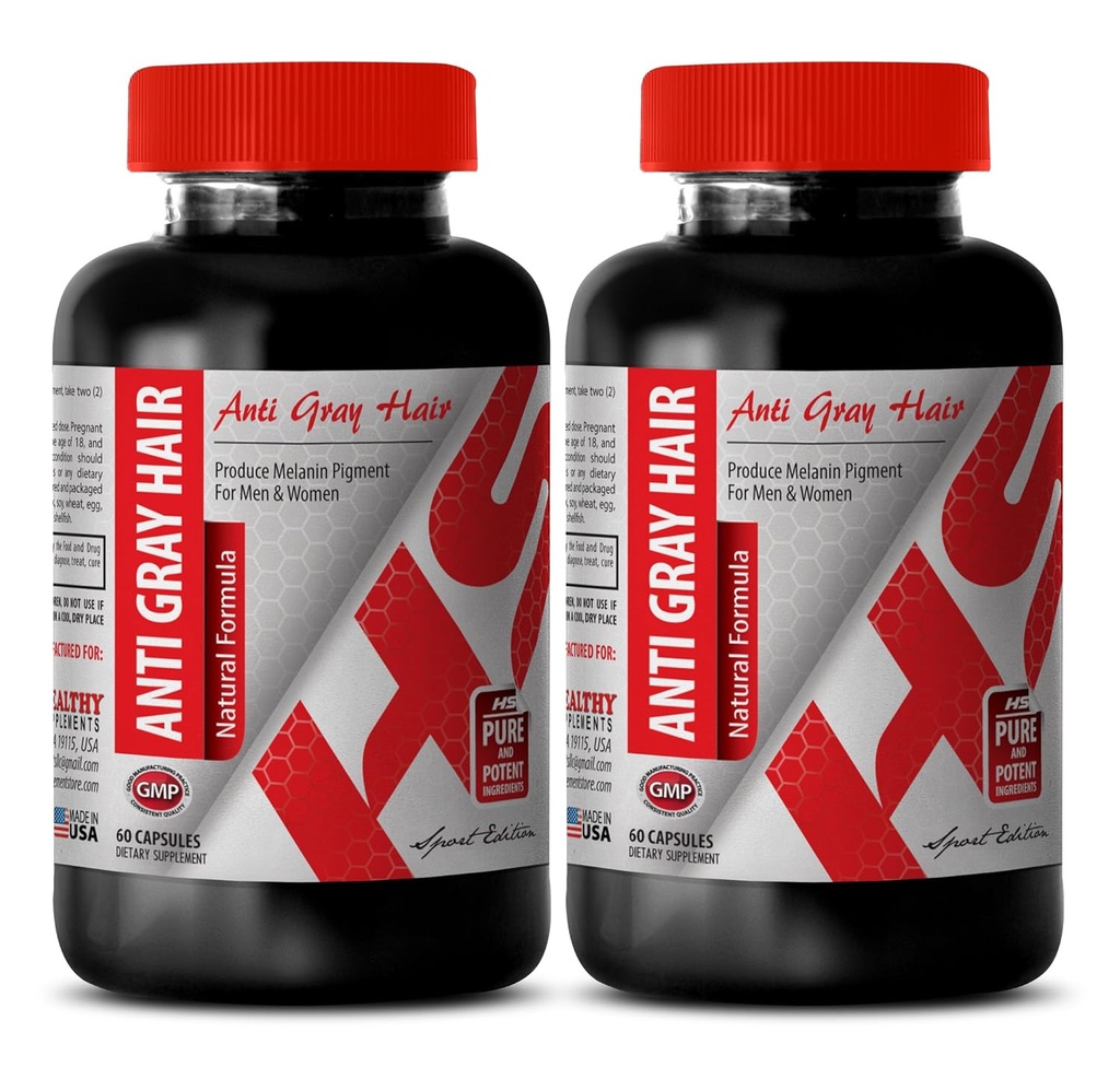 Saw Handetto with nettle Root - ANTI GRY HAIR NATURAL FORMULA - תוספת לאובדן שיער, תוספת שיער אנטי ספארי לגברים ונשים, תוספת שיער אפורה כדי להפוך, תוספי שיער, 2 Bot 120