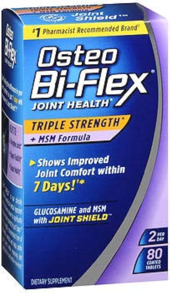 Osteo Bi-Flex Joint Health Triple Power + MSM Formula Joint Shield + Glucosamine - 80 טבליות coated