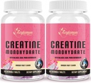 Creatine for Women | With Hydrolyzed Collagen, BCAA | 3G Creatine Chews for Women Booty Gain, Lean השרירים, Recovery & Energy, Vegan, Sugar Free Creatine, אבקת אלטרנטיבית, 60 משרתות