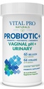 Vital Pro Naturals - pH Vaginal ו Urinary Probiotics + Prebiotics, Postbiotics, Parabiotics, 4in-1 תוספת לנשים, רגישות גבוהה, 64 סטרינס, העיכול, Urinary, Immune Health, 30 ct