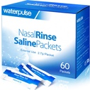Waterpulse 60 Nasal Rinse Packets, Effective Neti Pot Salt Packets,Nasal Rinse Salt Packets באופן אישי Wrapped - פתרון נוח עבור Sinusitis, אלרגיות ו הקלה קרה