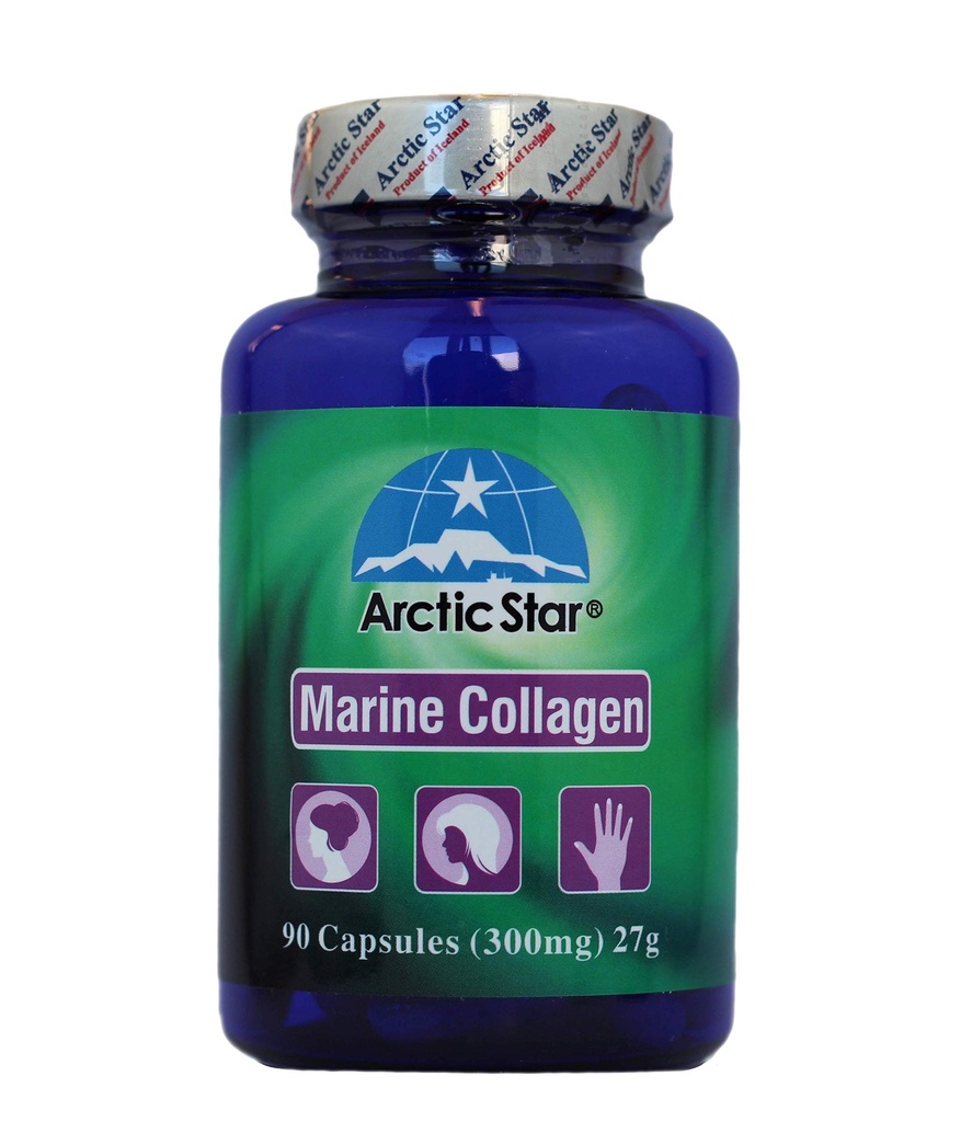 כדור הארץ הארקטי Star Marine Collagen-Vital חלבונים Marine Collagen Peptides תוספת גלולות לשיער עור בריא - hydrolyzed Collagen מאיסלנד - Joint Pain & Immune System Booster 90 קפסולות