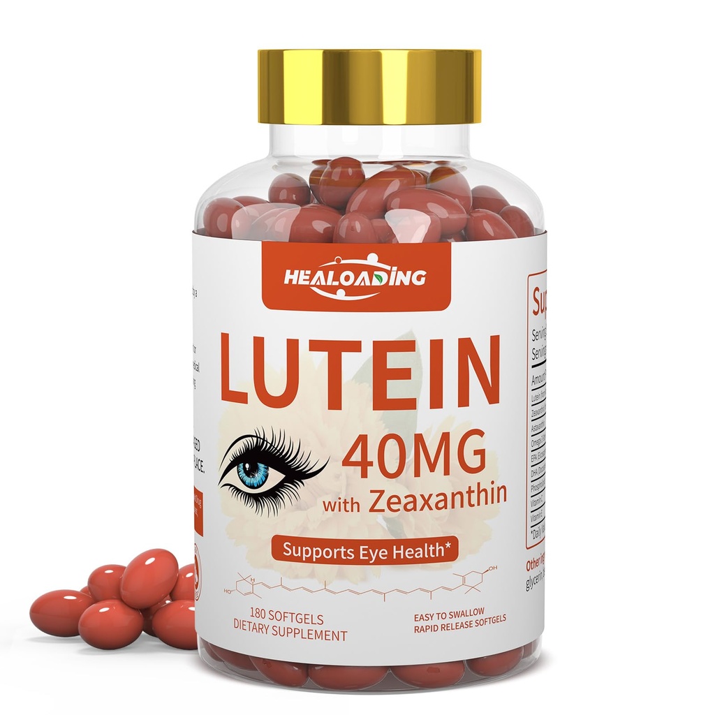Lutein ו-Zaxanthin תוסף Softgels: ויטמינים עיניים ותוספים עם ויטמינים C, E, אומגה 3, Lutein & Zeaxanthin לשיפור הראייה ו- Relieving Eye Fatigue