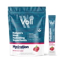 Voli Electrolytes אבקת Packets | No added Sugar Electrolyte drink Mix for Hydration | Keto & Fasting Friendly, Natural Superfoods & מינרלים | RaspberryCount 15