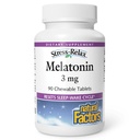 לחץ-Relax Melatonin 3 מ"ג על ידי גורמים טבעיים, Natural Sleep Aid, איפוס מחזור שינה-וייק, 90 טבליות לעסות (90 מנות), Pepperט פלפור