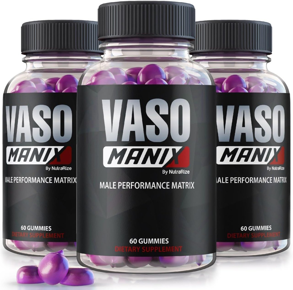 (3 Pack) Vasomanix Gummies, ויאו מניקס קלאסי תוספת זכר, All Natural Formula for Men, Premium Gummy כדי לתמוך ביצועים, ביטחון ובריאות כוללת, ביקורות רשמיות (180 מסטיקים)