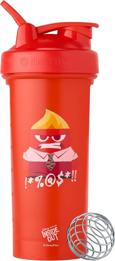 בלנדר בוטל Pixar Classic V2 Shaker בקבוק מושלם לשקיות חלבונים ו-Pre Workout, 28-Ounce, Inside Out