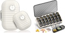 מארגנת גלולות שבועיות, Travel Pill Organer, Large Travel Pill Box 7 Day, Am Pm Three Daily Pill Case with Removable Medicine Container