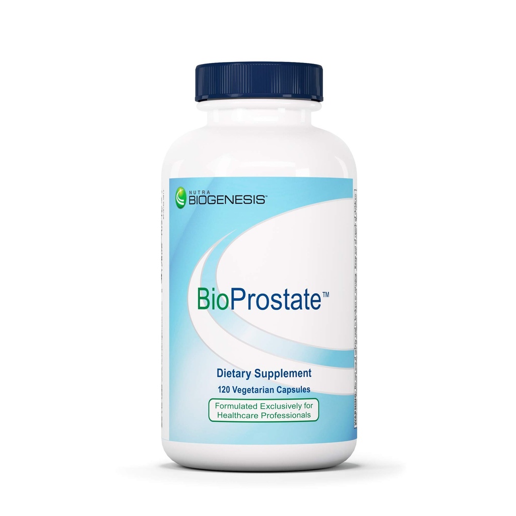 Nutra BioGenesis BioProstate - Saw Palmetto for Men, Prostate Health Supplements for Men, Urination Flow Support with Pumpkin Seed, Nettle & Pygeum - 120 קפסולות טבעוניות