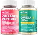hydrolyzed Collagen Peptides גלולות + אומגה 3 תוספת עם ויטמין D3 K2
