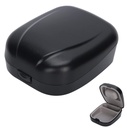 מאחורי הקלעים של The-Ear Hearing Aid Case, Waterified Drop Resistance Storage Box Audio Aider for Storing Hearing Aids (Black)