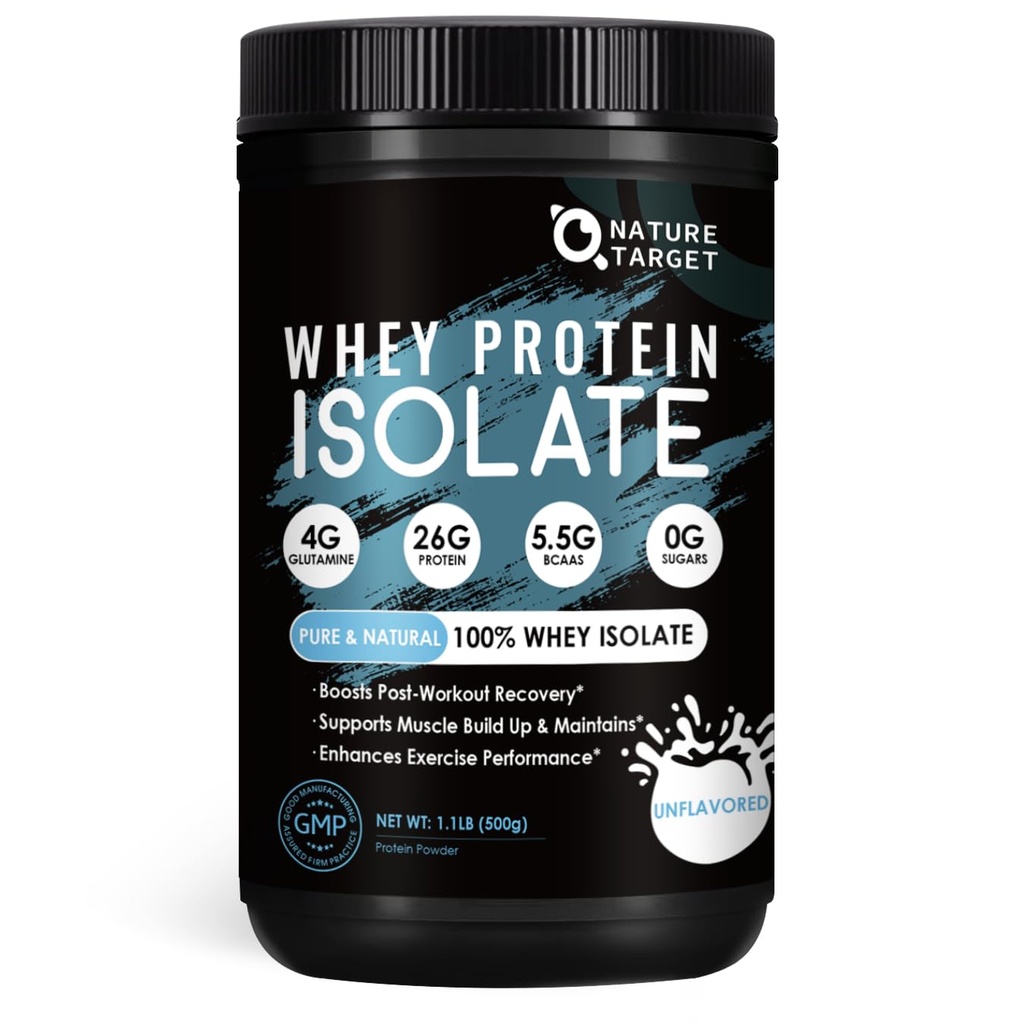 חלבון Whey חלבון Isolate - 26g חלבון, 0g סוכר, Keto Friendly - No rBGH, Grass פד - Perfect forקפה, Baking & Smoothies - 1.10 LB (16 משרתים)