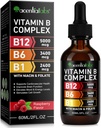 ויטמין B12 נוזל טיפות - ויטמין B12 sublingual Drops - אורגני ויטמין B-Complex B-Complex B5 Pantothenic Acid - טבעוני B12 sublingual 5000 mcg עם ויטמין B6, נוזל B12 Methylcobalamin תומך תמיכה