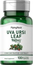 Piping Rock Uva Ursi קפסולות | 960 מ"ג | 100 גלולות | Herb Leaf Extract Supplement