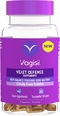 Vagisil Yeast Defense תוספים, Helps Balance Yeast ו- Good Bacteria, Clinically-Proven Probiotics, Clean Ingredients, מקדם מיקרוביומה בריא ודמיוני, רק 1 קפסולה יומית, 30 קפסולות