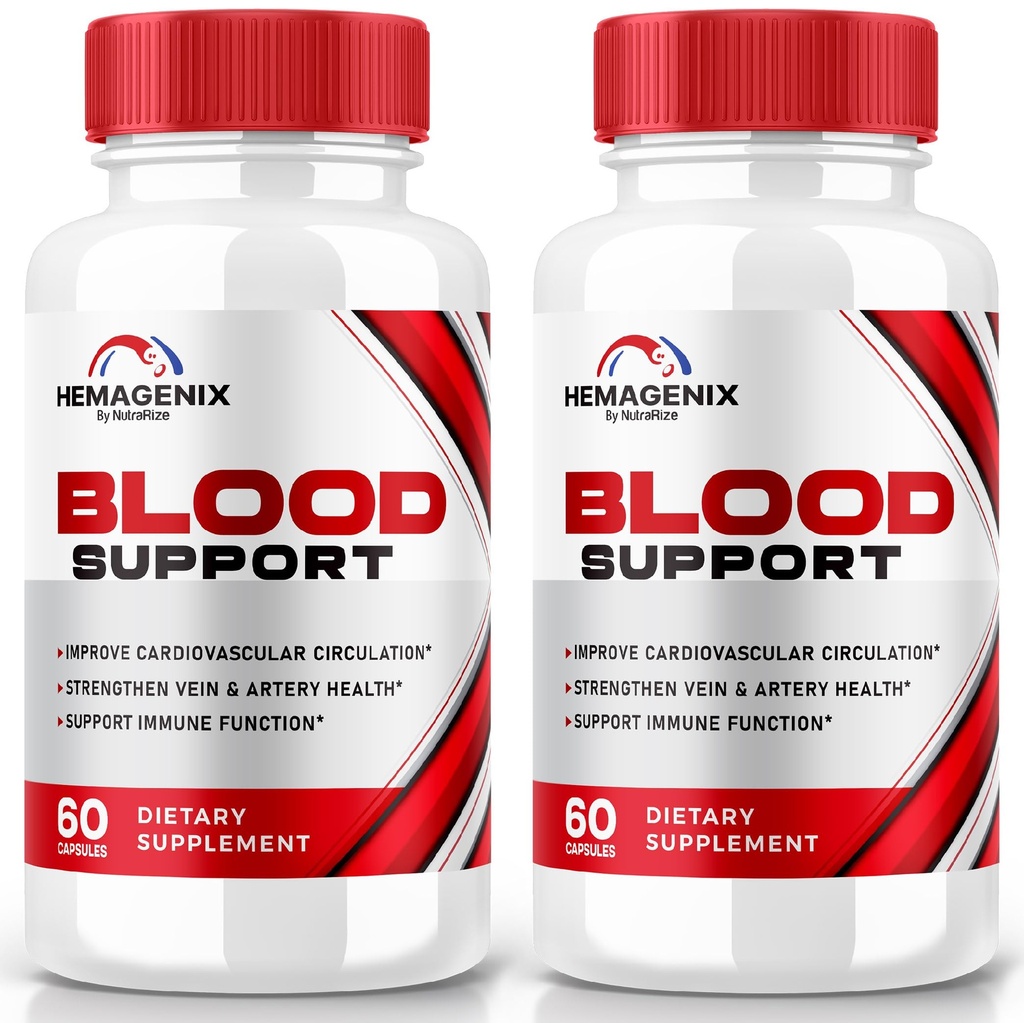 (2 Pack) Hemagenix קפסולות, Hemagenix Advanced Blood Support Formula, All Natural Supplement to Keep Healthy Levels, תוספת גלולות כוח עבור בריאות כללית, ביקורות רשמיות (120 קפסולות)