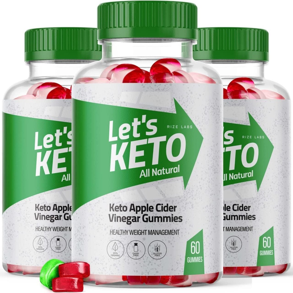 מעבדות מתעמלות - Lets Keto Apple Cider Vinegar Gummies for Weight Management Loss - Advanced Formula - All Natural Ingredients (180 חניכיים)