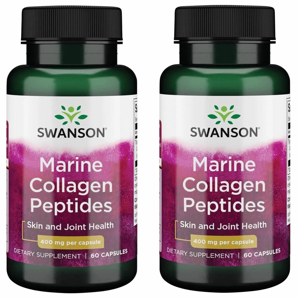 סוונסון hydrolyzed Fish Collagen סוג I 400 מיליגרם 60 קפסולות (2 Pack)